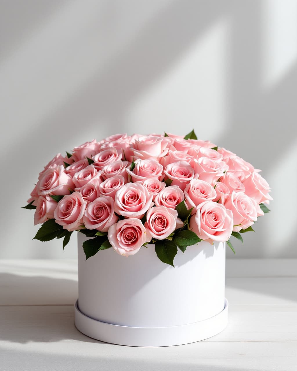 51 pink roses hat box