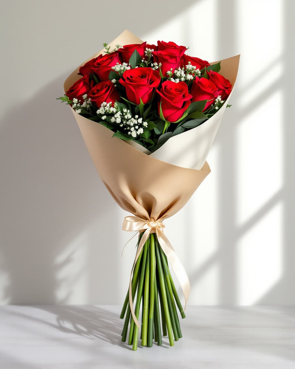 15 red roses 60 cm