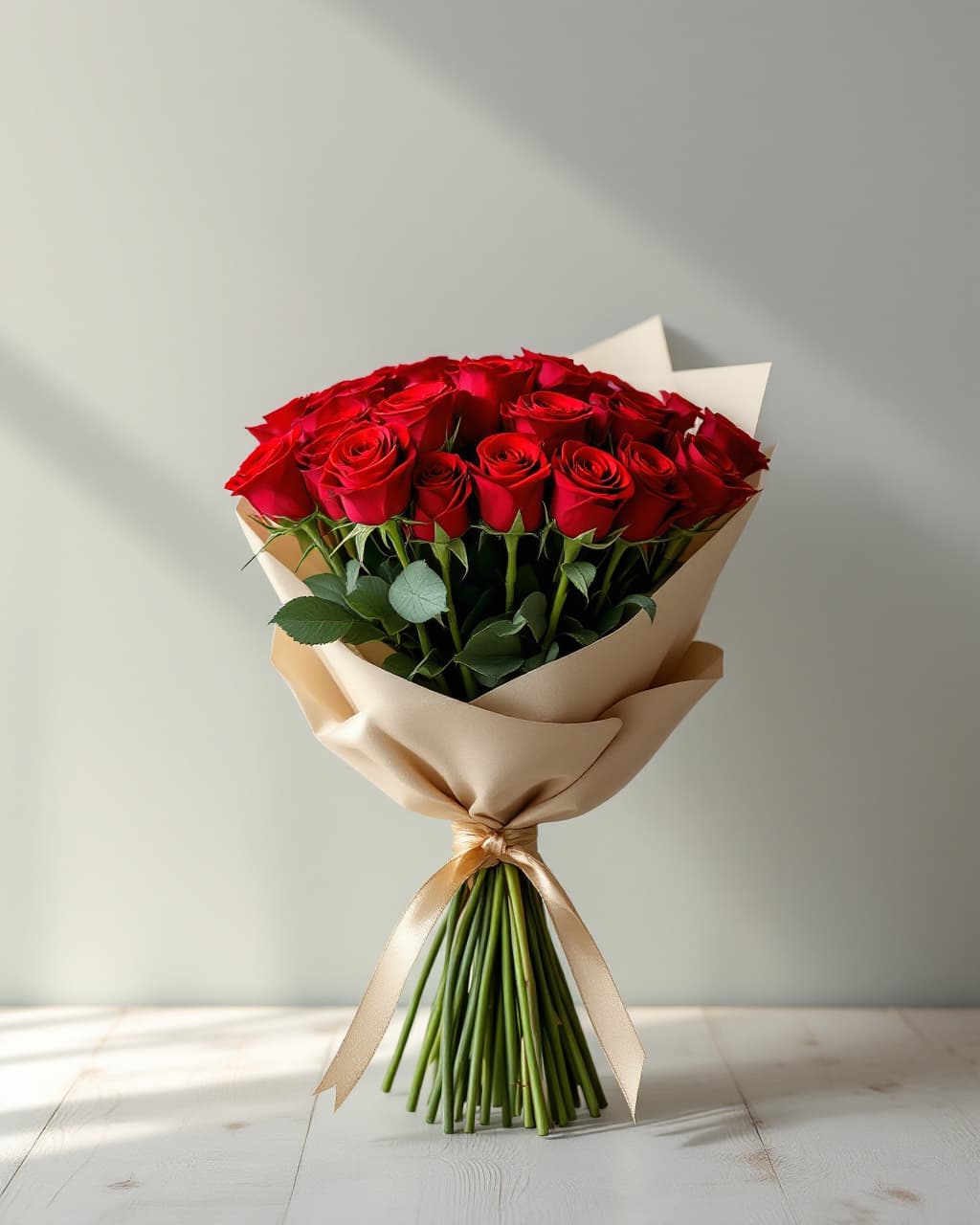 25 red roses 60 cm
